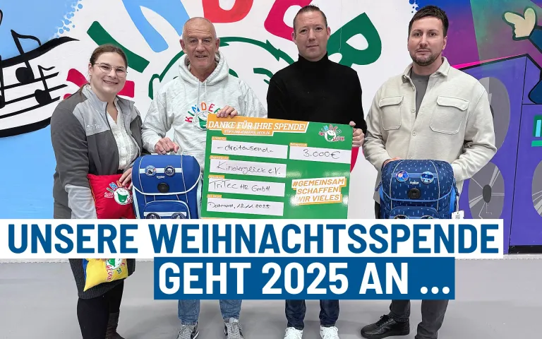 Bild zum Artikel Weihnachtsspende 2025: TriTec unterstützt Stiftung Kinderglück